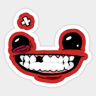 Super Meat Boy Face Sticker